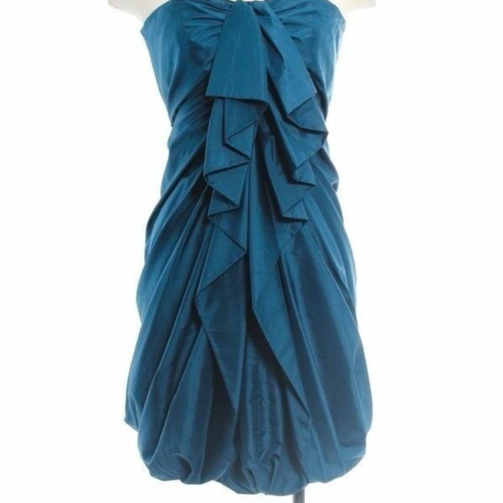 3.1 Phillip Lim Waterfall Cocktail Mini Dress Blue